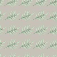 Fern leaf wallpaper. Abstract exotic plant seamless pattern. Tropical palm leaves pattern. Botanical texture. vector