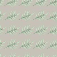 Fern leaf wallpaper. Abstract exotic plant seamless pattern. Tropical palm leaves pattern. Botanical texture. vector