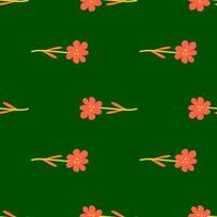 Little flower seamless pattern in naive art style. Decorative floral ornament wallpaper. vector