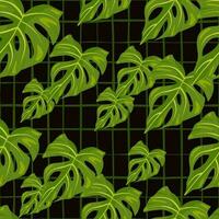 Decorative tropical palm leaves seamless pattern. Jungle leaf seamless wallpaper. Exotic botanical texture. Floral background. vector