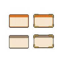 frame selection set in pixel art style vector