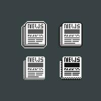 pixelated news paper with different style vector