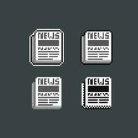 pixelado Noticias papel con diferente estilo vector