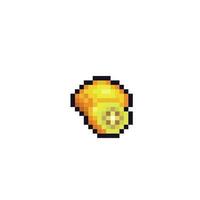 lemon fruit in pixel art style vector