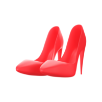 3D Render Style Pencil Heel Icon In Red Color. png