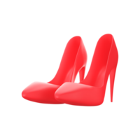 3d rendre style crayon talon icône dans rouge couleur. png