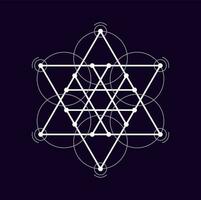 Boho tattoo minimalistic geometry shape magic icon vector
