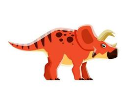 Dinosaur cartoon character, Arrhinoceratops dino vector