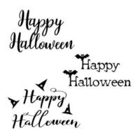 Happy Halloween lettering, Happy Halloween vector lettering. Holiday lettering for banner. Happy Halloween poster, greeting card, party invitation. Vector illustration.