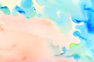 Surface with creative watercolor paint photo