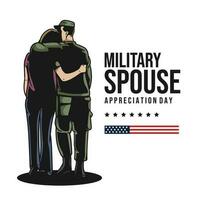 military spouse appreciation day vector