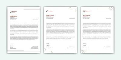 Letterhead set template design, resume template for office, stationery template design template vector