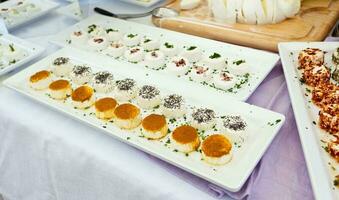 Soft cheese with spices photo