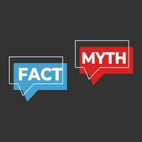 Myths vs fact check icon. Fake or true bubble concept vector