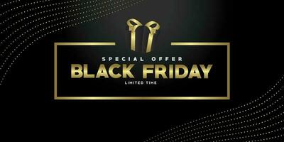 Black friday sale luxury banner. Black Friday Graphic design for the decoration of gift certificates, banners and flyer vector