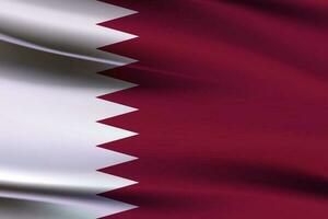 Flag of Qatar. Realistic waving flag of State of Qatar. 3d waving flag of qatar,  Qatar 3d waving flag, vector