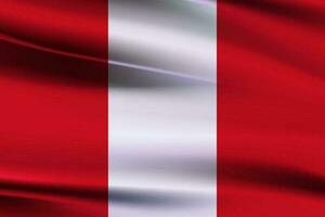 Waving Peru Flag in Vector Illustration, national flag of Peru in 3D waving texture, Flag Of Peru