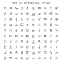 Set of universal icons. Suitable for business, education, web, technology, etc vector