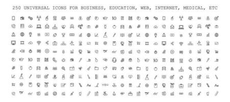 Set of universal icons. Suitable for business, education, web, internet, technology, medical, etc vector