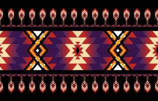 vector de patrón étnico geométrico. motivos africanos, americanos, mexicanos, aztecas occidentales a rayas y patrones bohemios. diseñado para fondo, papel tapiz, impresión, alfombra, envoltura, azulejo, ilustración batik.vector.