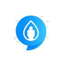 water balance in body vector icon