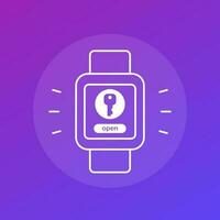 Open with smart watch, vector design