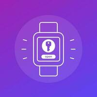 Open with smart watch, vector design