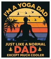 Yoga dad t shirt design vector