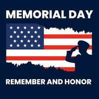 Memorial Day Remember and Honor vector