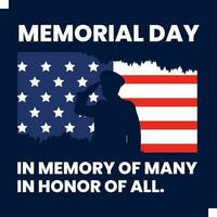 Memorial Day Remember and Honor vector