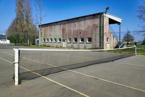 Asphalt tennis court photo