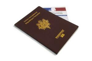 French passport and electoral voting card photo