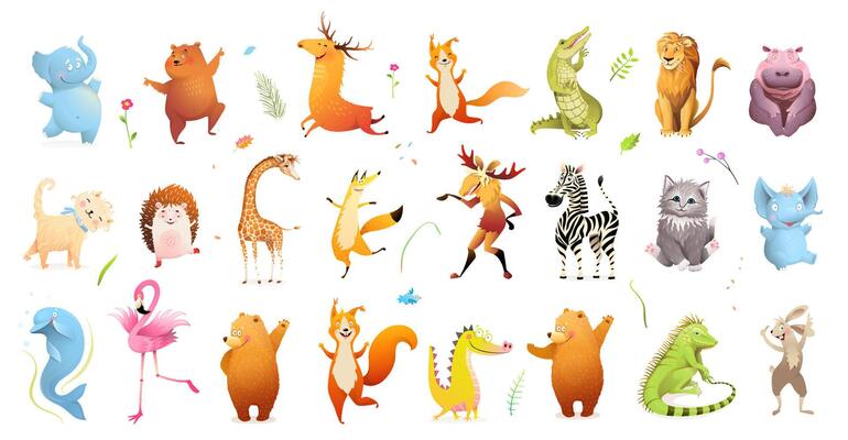 Zoo Animals Vector Art, Icons, and Graphics for Free Download