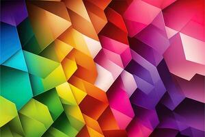 Abstract rainbow colored geometric background, with lots of copy space. Rainbow of colorful blocks abstract background. abstract geometric mosaic rainbow. photo