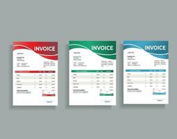 Invoice minimal design vector