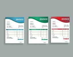 Simple invoice design template vector