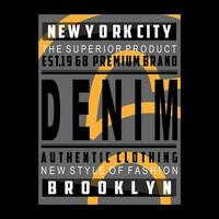 nuevo York brooklyn texto ,logo, modelo vector diseño