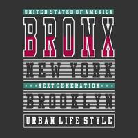 nuevo York brooklyn logo texto póster vector diseño