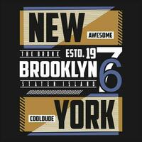 nuevo York brooklyn texto ,logo, modelo vector diseño