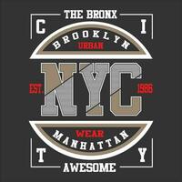 new york brooklyn logo text poster vector design