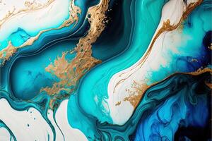 Marble ink abstract art from exquisite original painting for abstract background, colorful. Painting was painted on high quality paper texture to create smooth background photo