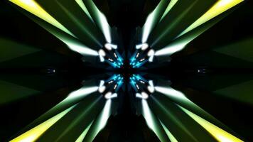 refletido luz fractal vj ciclo música abstrato fundo. Alto qualidade 4k cenas video