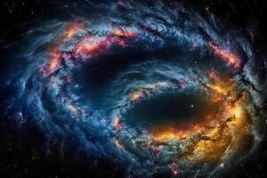 nacimiento de galaxias ai generado foto