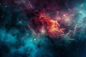 Nebula space explosion background with space text nebula high contrast. photo