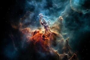 Nebula in space. photo