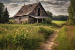 Old barn in the countryside. photo