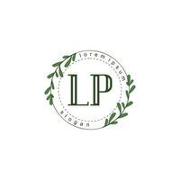 LP Initial beauty floral logo template vector