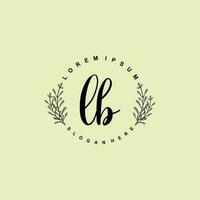 LB Initial beauty floral logo template vector