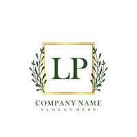 LP Initial beauty floral logo template vector