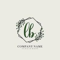 LB Initial beauty floral logo template vector